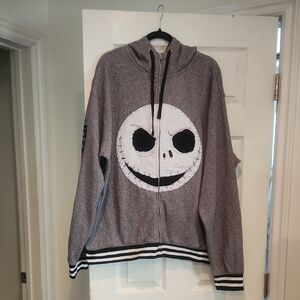 NWOT Disney Unisex 2XL Jack Skellington Zip Up Hoodie Nightmare Before Christmas